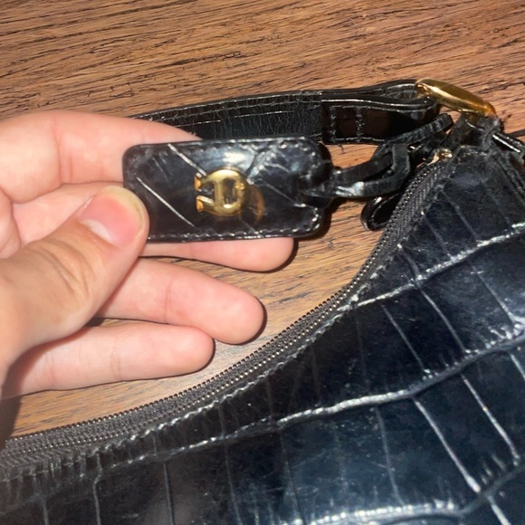 Vintage shoulder bag croc embossed leather we bag handbag purse - Picture 10 of 14